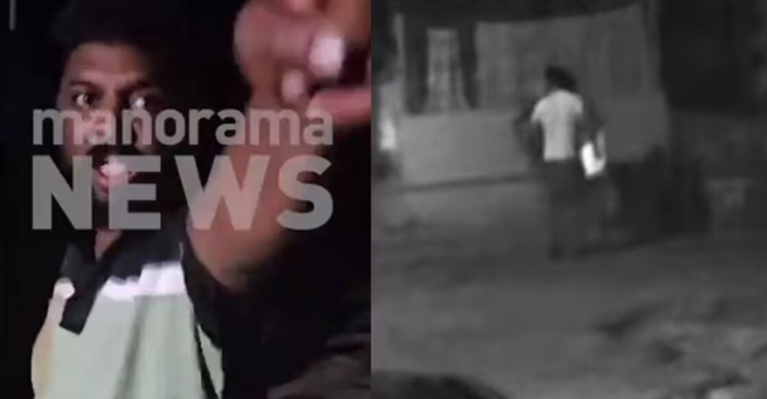 Footage of the accused trying to attack the doctor. Photo: Manorama.