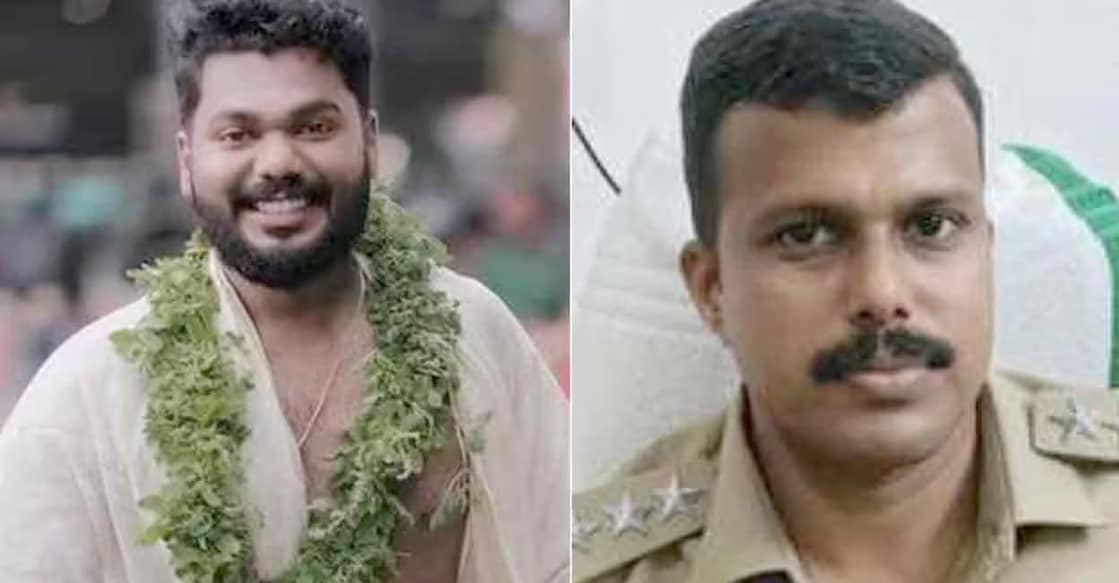Pantheerankavu CI Rahul P. Gopal, CI A.S. Sarin. Photo: Special Arrangement/Manorama.