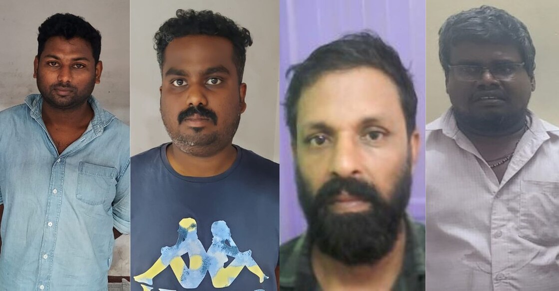 (From left) Siyad, Niyaz, Riyas, Arumugham. Photo: Special Arrangement
