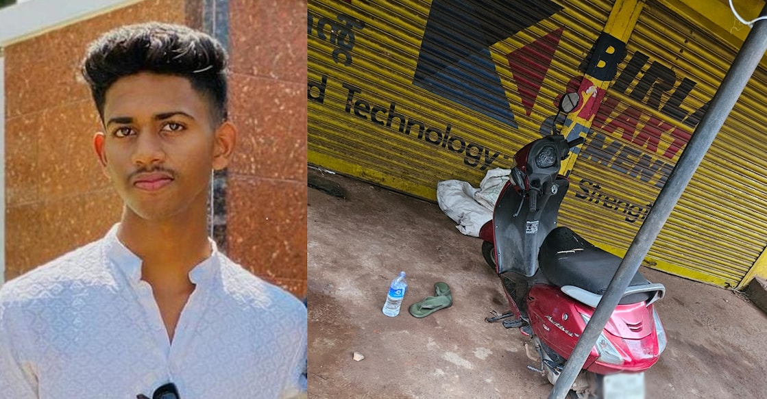 Youth electrocuted Mohammed Rijas Puthalath (19), The iron pole which caused the tragedy. Photo: Special Arrangement.