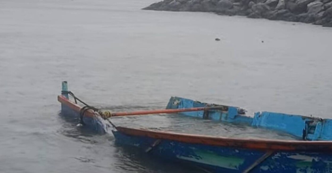 Two of the boats were fully destroyed, while the others suffered partial damage. Photo: Screengrab/ Manorama News