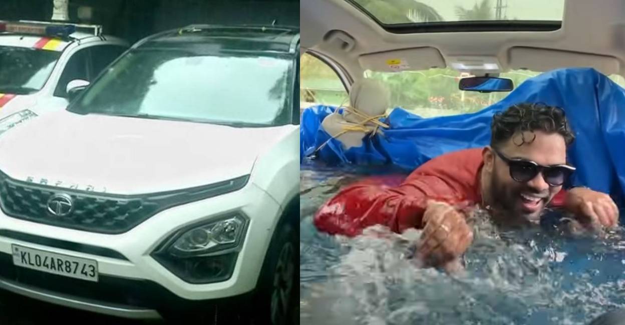 MVD suspended Sanju's driving license. Photo: Screengrab/ Manorama News