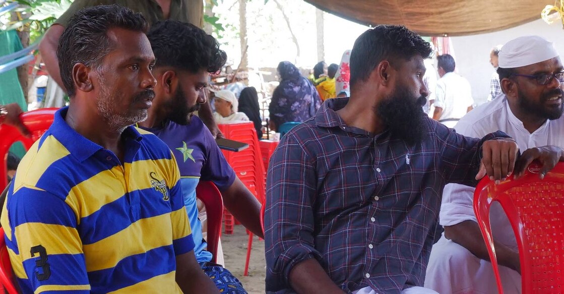 Kunnummal Jabir (Left) along with his brothers at his house on the following day of the Tanur boat accident. File Photo: Special arrangement. 