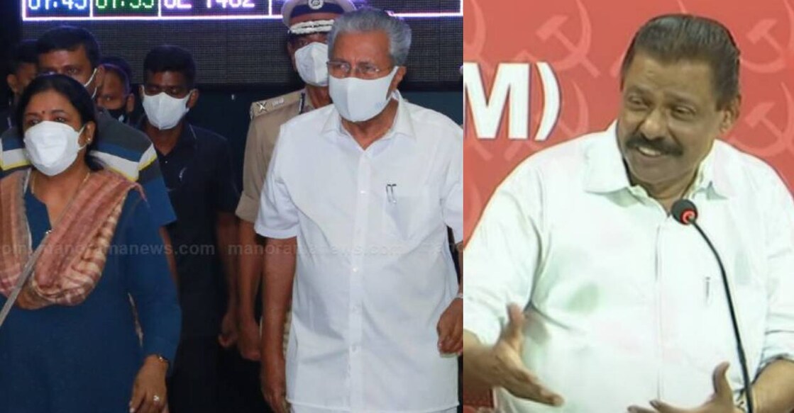 CM flew to Indonesia with his wife and grandson on Monday. Photo: Manorama News