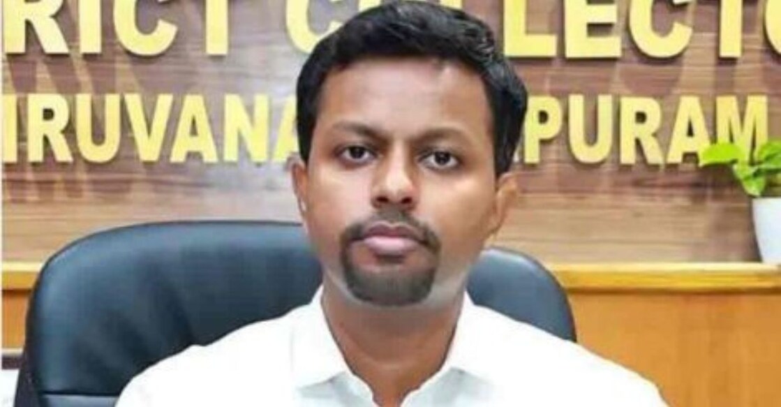 Thiruvananthapuram Collector Geromic George. Photo: Manorama News