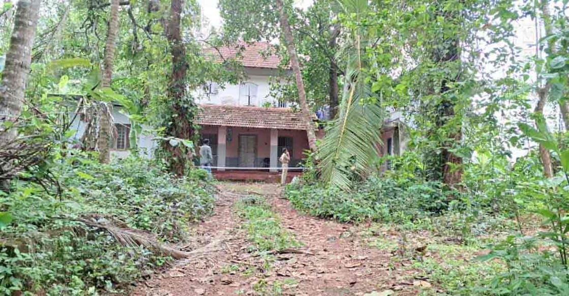 Site where bomb exploded in Kannur. Photo: Manorama