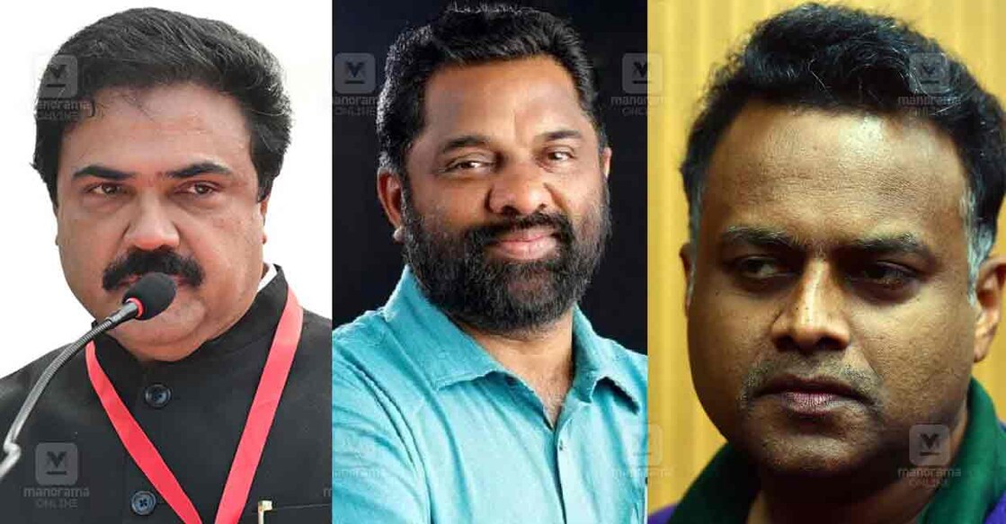 Jose K Mani (Kerala Congress – M), P P Suneer (CPI) and Haris Beeran (Indian Union Muslim League). Photo: Manorama