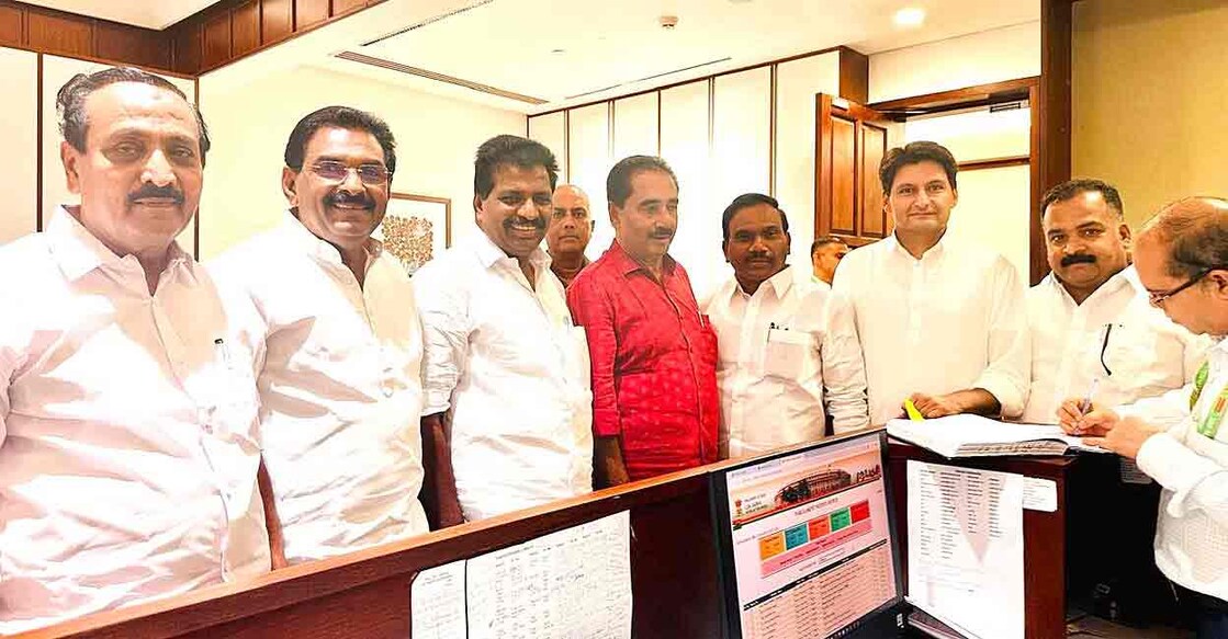 Kodikunnil Suresh submits nomination papers for Lok Sabha speaker post. Photo: Special arrangement