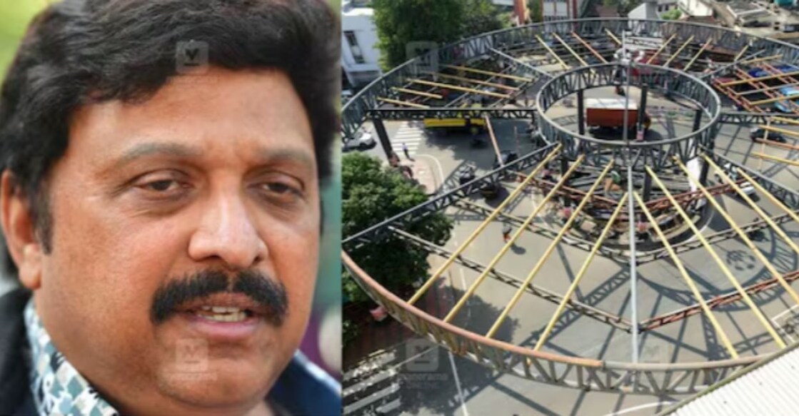 Transport Minister KB Ganesh Kumar; Kottayam Skywalk. File Photo: Manorama