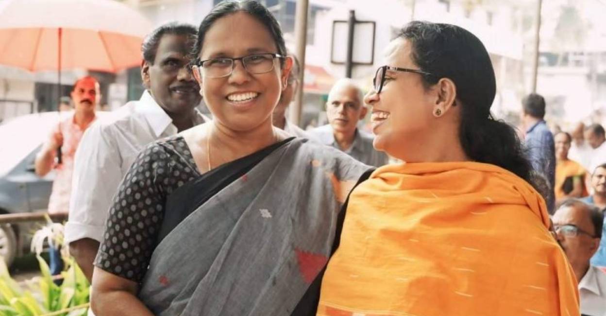 K K Shailaja and K K Rema. Photo: Facebook/ K K Rema