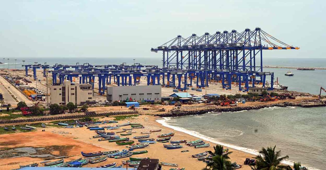 Fishing boats anchored at the beach at Vizhinjam International Seaport, Thiruvananthapuram, Monday, July 8, 2024. Photo: PTI