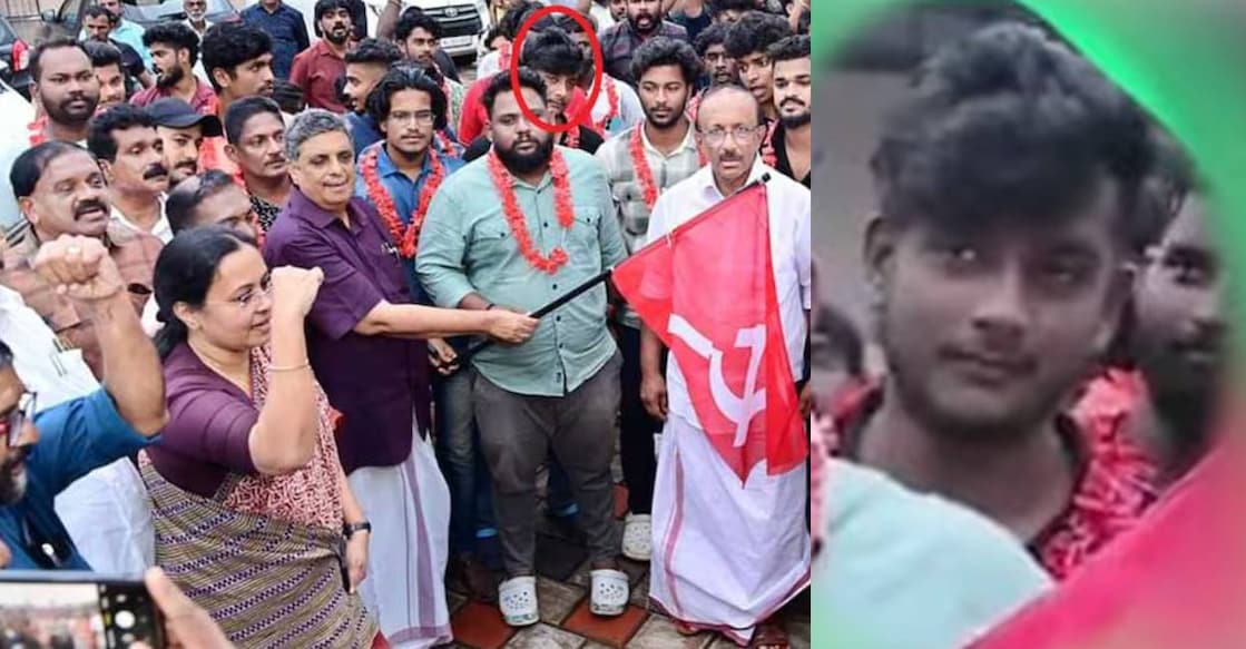 CPM welcomes new members including ganja case accused Yadu. Photo: Manorama