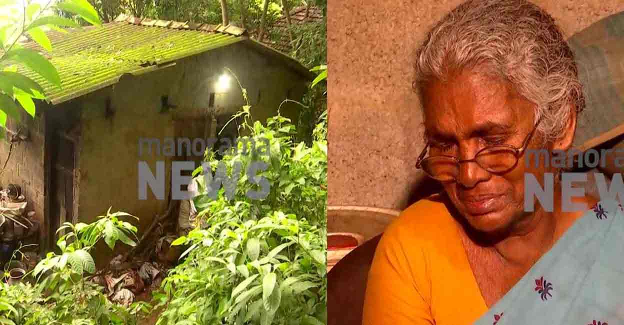 Joy's house, Joy's mother Melhi. Photo: Manorama News