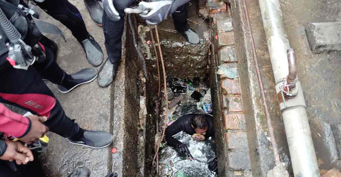 Search on for missing sanitation worker in Amayizhanchan canal. Photo: Special arrangement