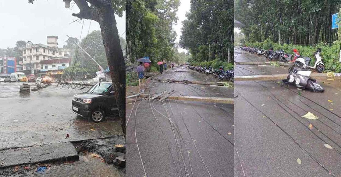 Damages caused by wind in Pravithanam, Kottayam. Photo: Special arrangement