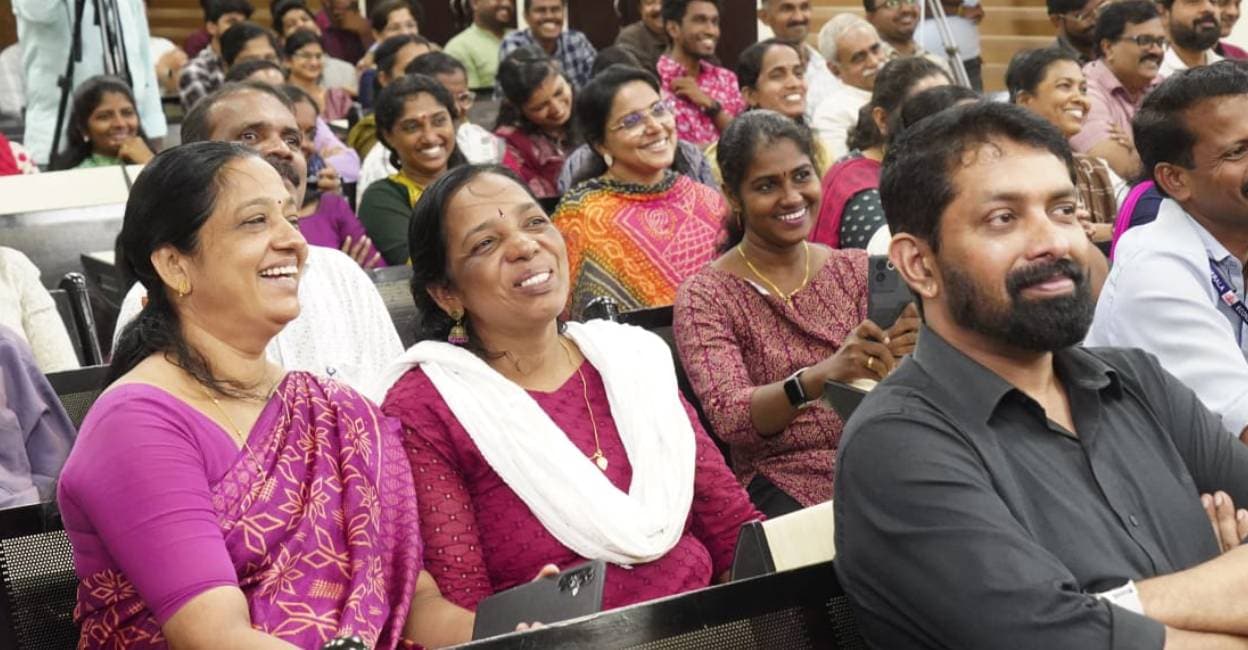 ernakulam-govt-staff Government employees at Ernakulam Civil Station, Kakkanad, during the release of the happiness survey conducted among them, on Friday. Photo: Special arrangement