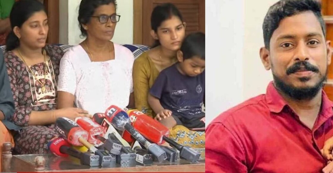 Arjun's family addresses media. Photo: Manorama News