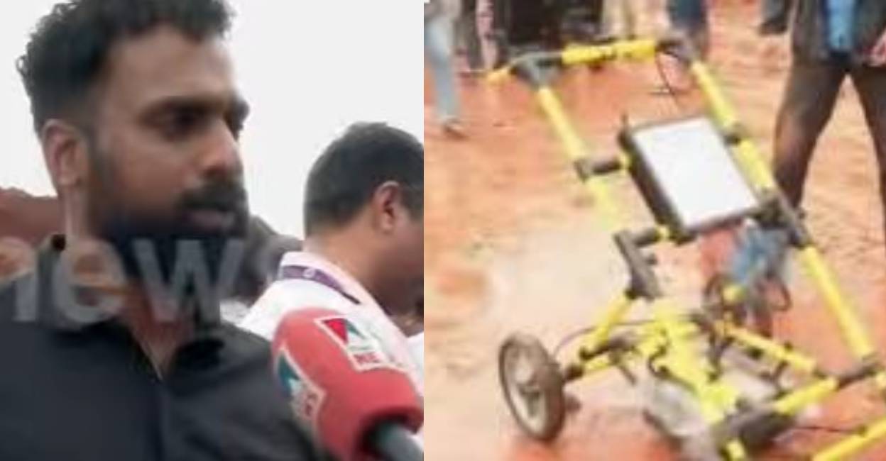 NIT expert told Manorama News that land condition in Ankola is challenging the search using GPR. Photo: Screengrab/ Manorama