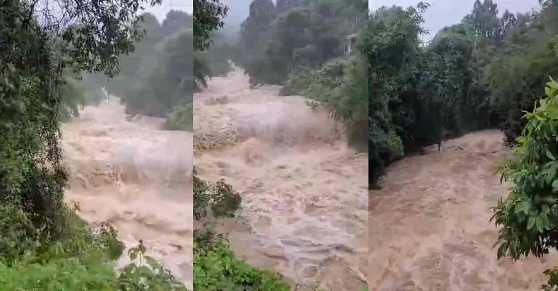 The gushing water at a mountain stream at Mundakkai, Meppadi, Wayanad. Photo: Special arrangement