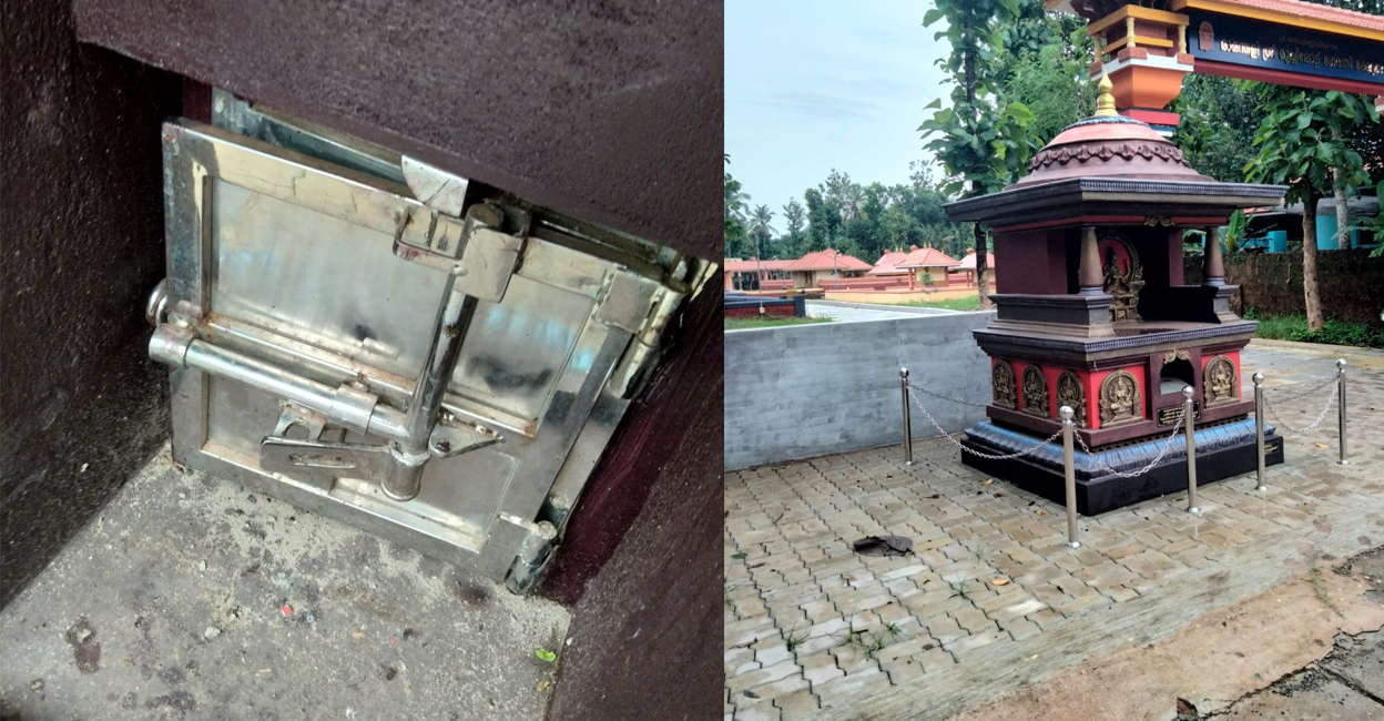 Hundis of Muchilot temple were broken during theft. Photo: Special arrangement