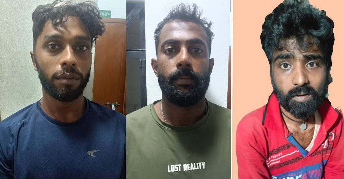 thrissur-drug-arrests Jashir, Mubashir, Biswajit. Photo: Special Arrangement