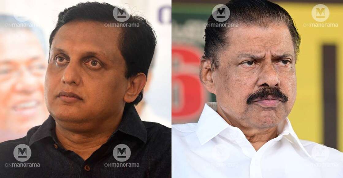 Minister Riyas and CPM state secretary M V Govindan. Photo: Manorama