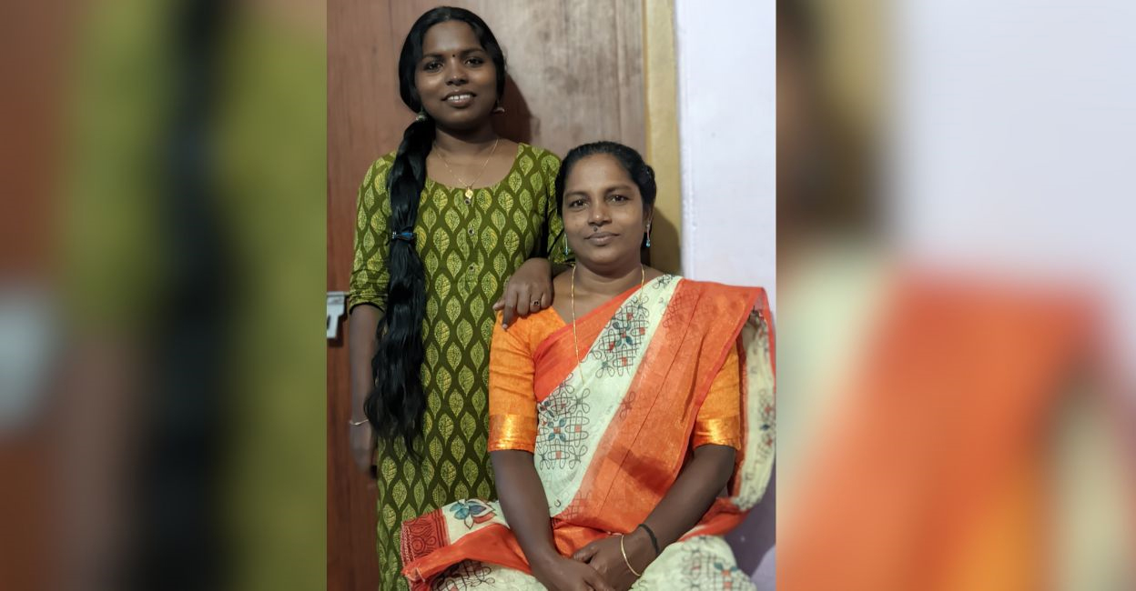 Lijina Kadumeni with her mother Lakshmi M K. Photo: Special Arrangement.