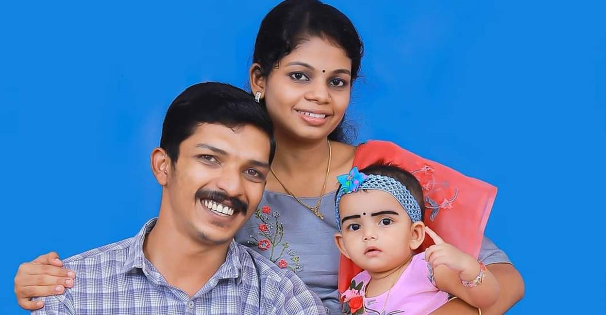 sajin-bhavana-ls Saji and his wife Bhavana are now at Meppadi camp in Wayanad. Photo: Special arrangement.