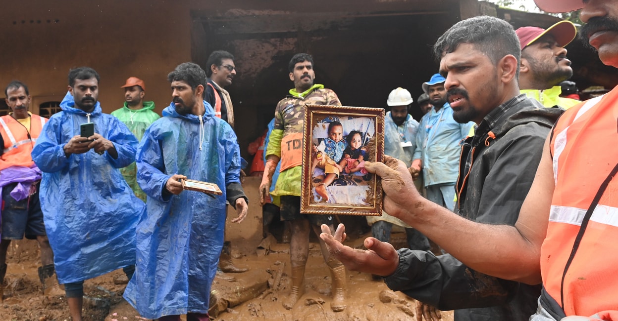 wayanad-land-one Photos recovered from a house destroyed in the Wayanad landslides reveal poignant memories of a life interrupted. Photo: Manorama