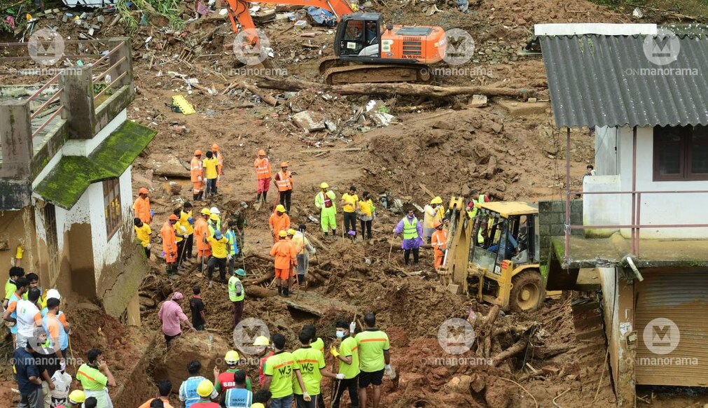 A file photo of search operations in landslide-hit Chooralmala. Photo: Manorama