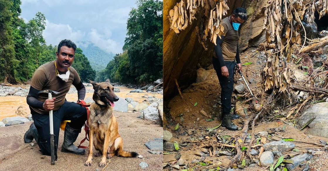 jonosh-jayan-1-ls Jinosh during the search operation in Wayanad. Photo: Special arrangement.