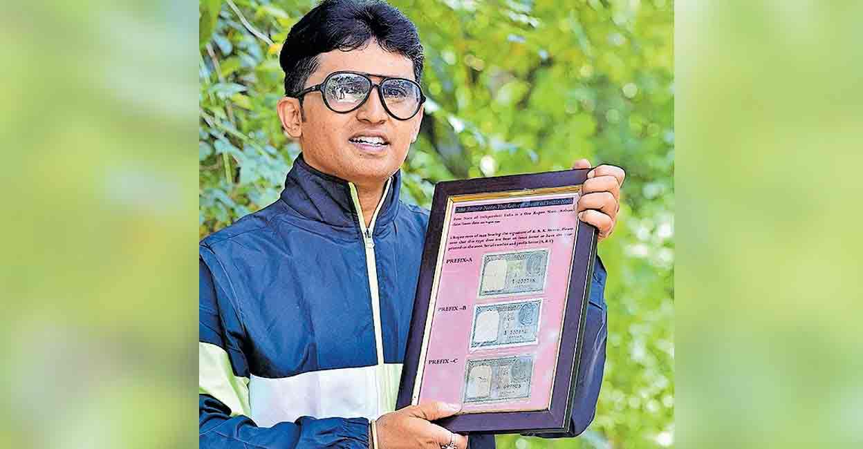 one-rupee-note Arvind Kumar Pai. Photo: Manorama