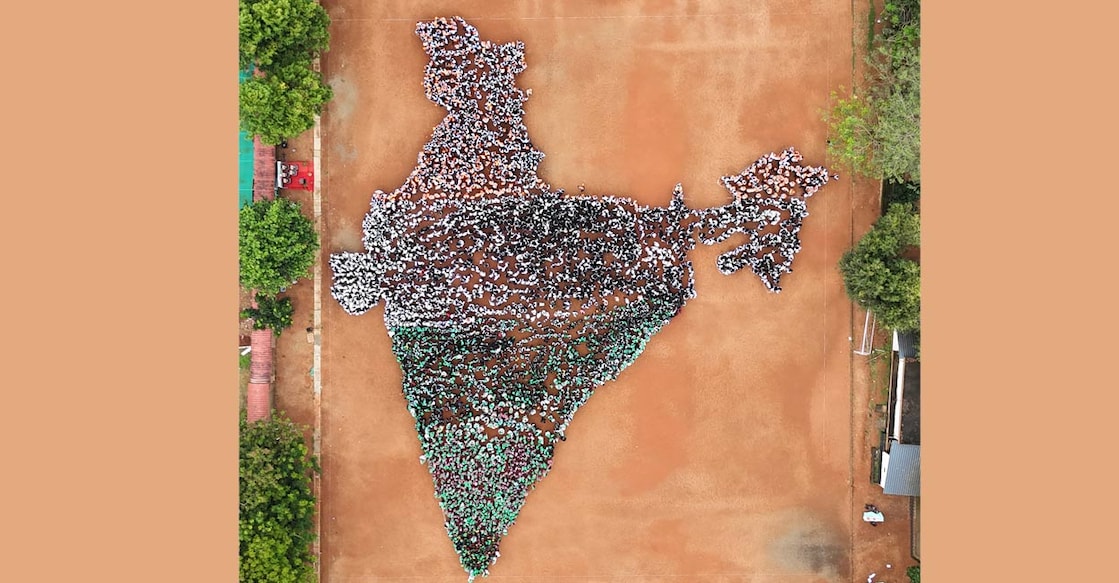 india-map-record-ls The map was 20,500 square feet in size. Photo: Special arrangement.