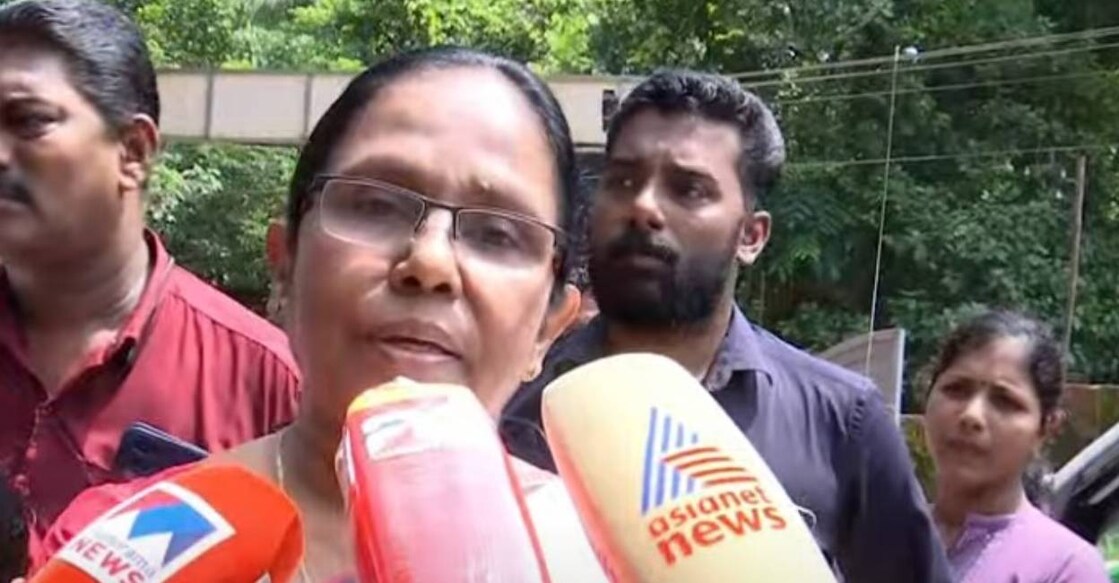 K K Shailaja addresses media. Photo: Screengrab/ Manorama News