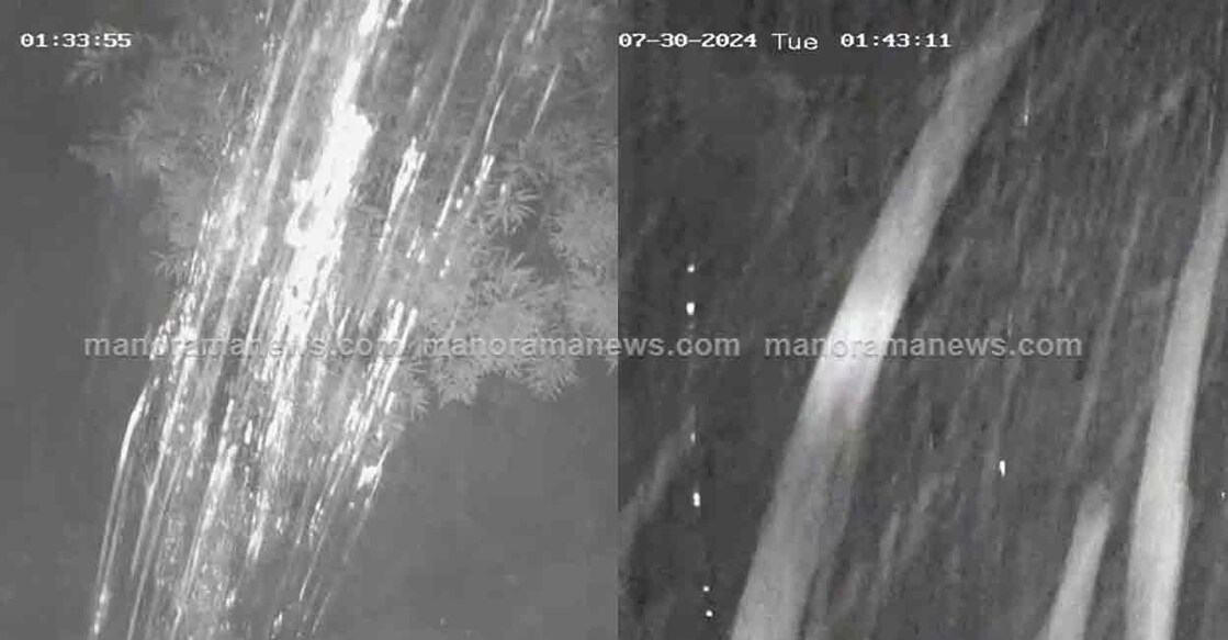 Screengrab of CCTV visuals from Mundakkai church. Photo: Manorama News