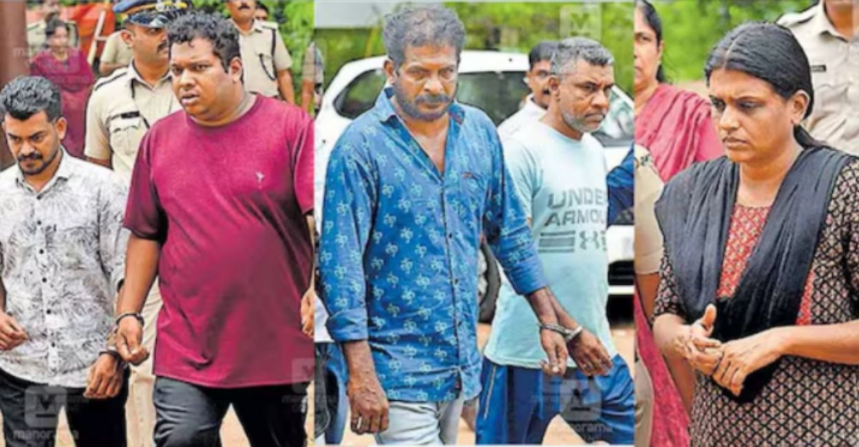 The accused in the Pappachan murder case. Photo: Manorama Online