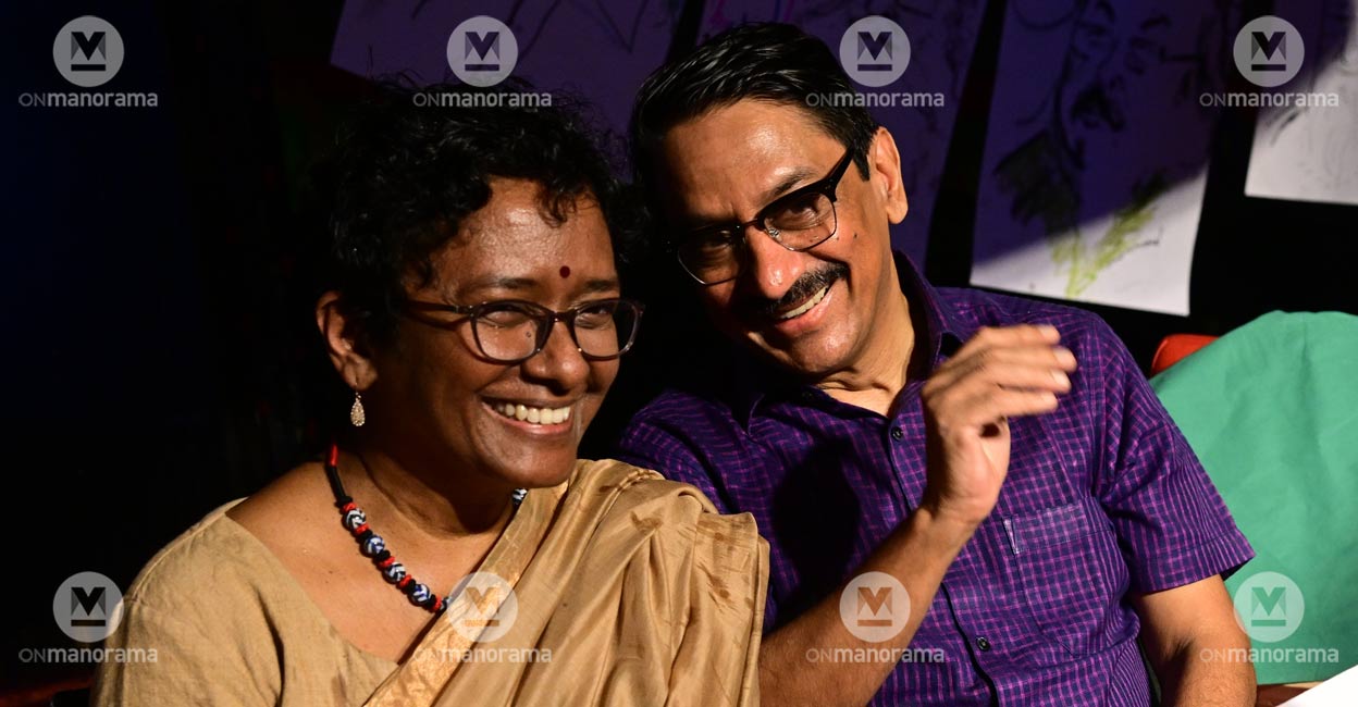 sarada-muraleedharan-venu-ls Sarada Muraleedharan with her husband V Venu. File Photo: Manorama.