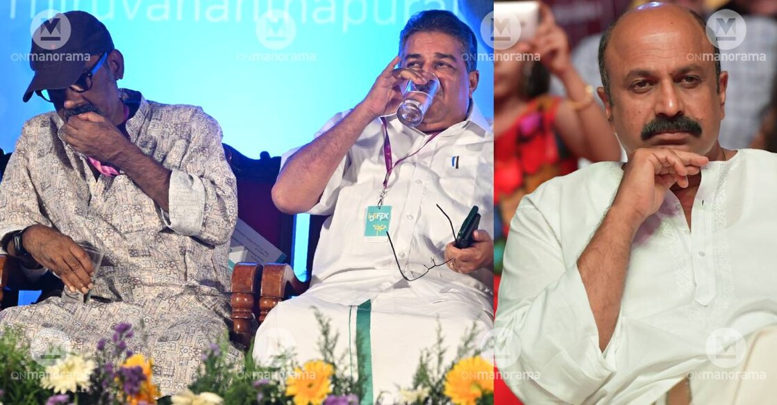 Ranjith, minister Saji Cheriyan and Siddique. File Photo: Manorama
