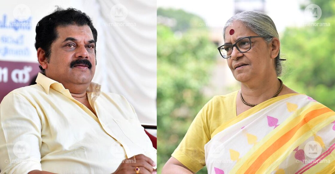 Mukesh and Annie Raja. Photo: Manorama