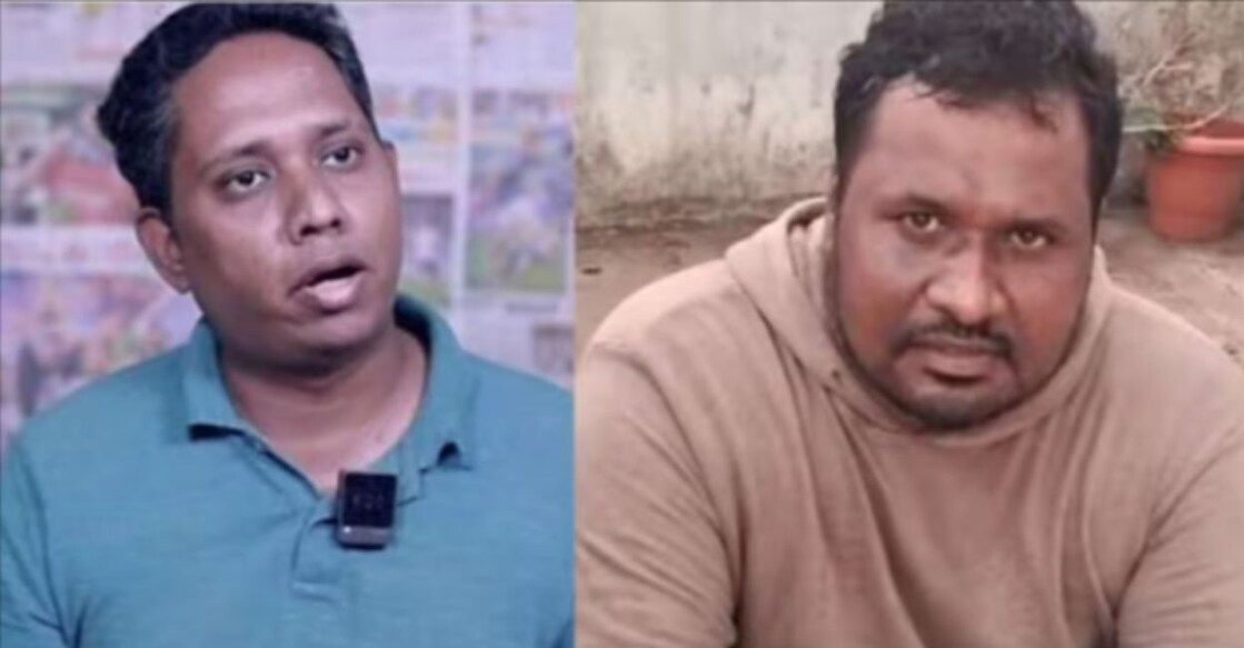 Santhosh Varkey aka 'Aaraattu Annan'; short filmmaker Vineeth. Photo: Special Arrangement
