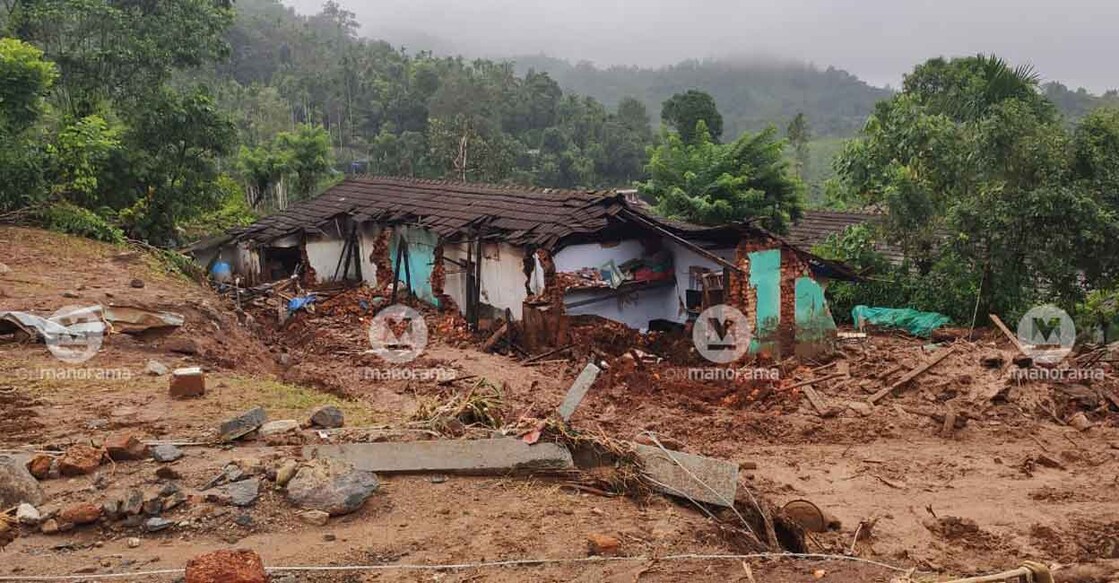 Sahira Banu's lane quaters inside the tea estate in Mundakkai was destroyed by the landslides. Photo: Onmanorama