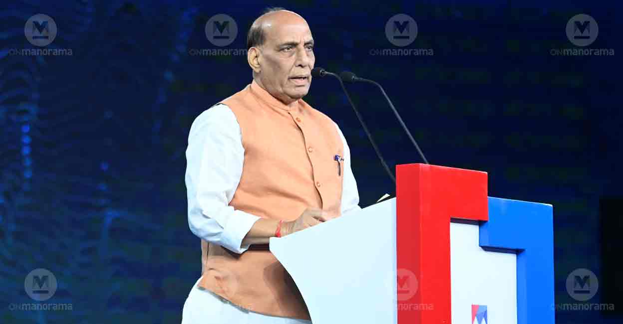 Defence Minister Rajnath Singh. Photo: Manorama