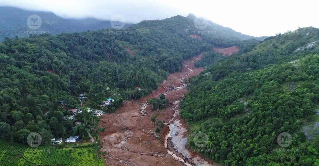 Area struck by landslide in Puthumala, Wayanad in 2019. File photo: Manorama