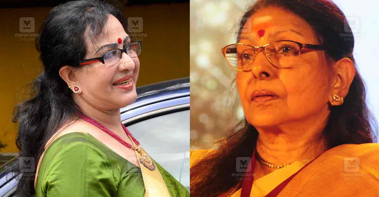 Sheela, Sarada. Photo: Manorama