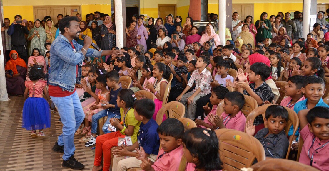 wayanad school New school, new beginning: Students of GVHSS, Chooralmala, at the temporary facility at Government Higher Secondary School, Meppadi, on Monday. Photo: Special Arrangement