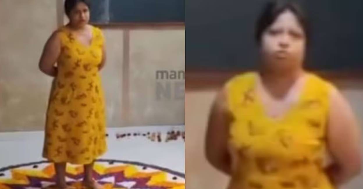 simi-nair-pookalam Simi Nair. Photo: Screengrab/ Manorama News