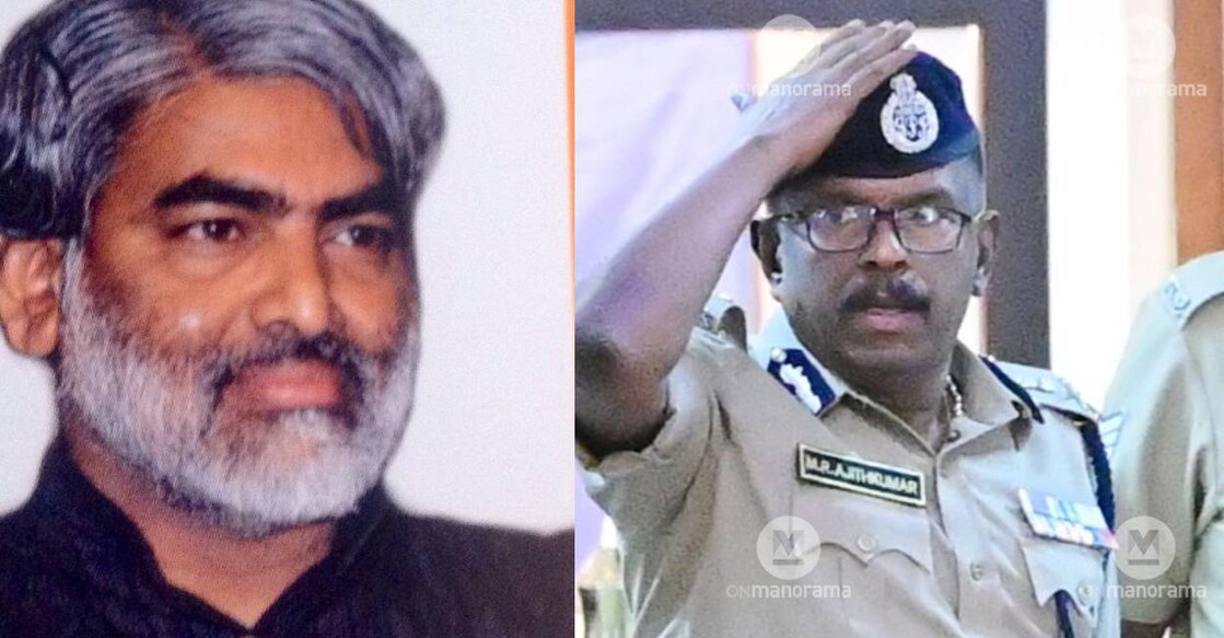 A Jayakumar and ADGP Ajith Kumar. Photo: Facebook/ A Jayakumar, Manorama