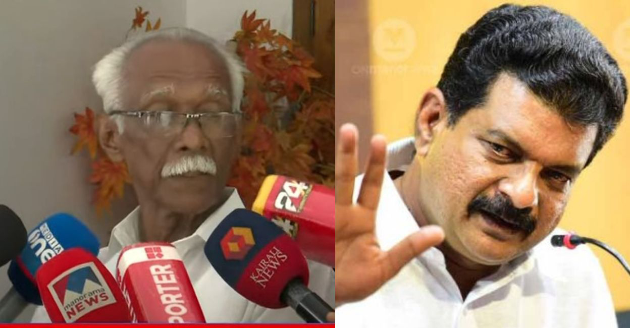 Thomas K Peeliyanikkal (Left), P V Anvar. Photo: Screengrab/Manorama News, Manorama.