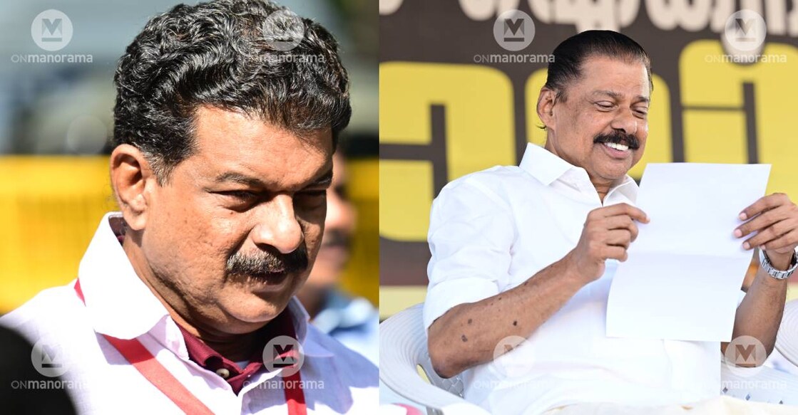 PV Anvar and CPM state secretary MV Govindan. File Photo: Manorama