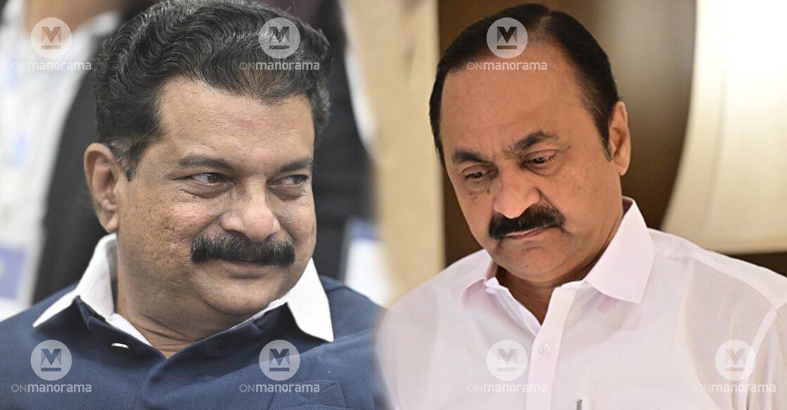 PV Anvar, VD Satheesan. Photos: File/ Onmanorama. 